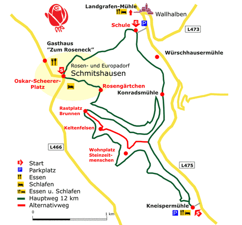 Streckenverlauf Gräfin-Sonja-Bernadotte-Weg